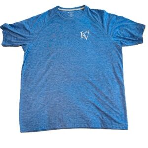 Las Vegas MGM Grand Decal Men’s Size XL Tee Shirt Light Blue Poly Blend - New